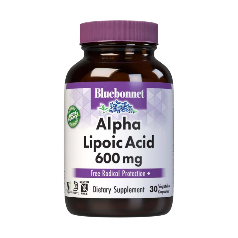 Bluebonnet Alpha Lipoic Acid 600mg 30 Vegetable Capsules