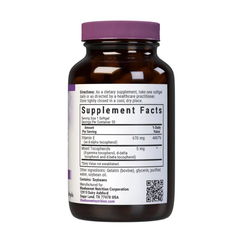 Bluebonnet Vitamin E 1000IU 50 Softgels