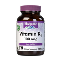 Bluebonnet Vitamin K1 100mcg 100 Caplets