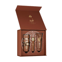 Lattafa Asad Bourbon (U) EDP 100ml + EDP 12ml + Shower Gel Gift Set