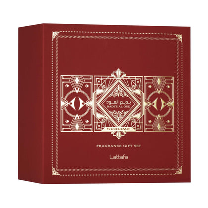 Lattafa Bade'e Al Oud Sublime All Over Spray 100ml + 12ml + Hair Mist Gift Set