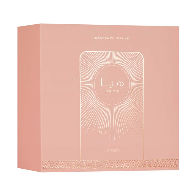 Lattafa Haya (W) EDP 100ml + EDP 12ml + Hair Mist Gift Set