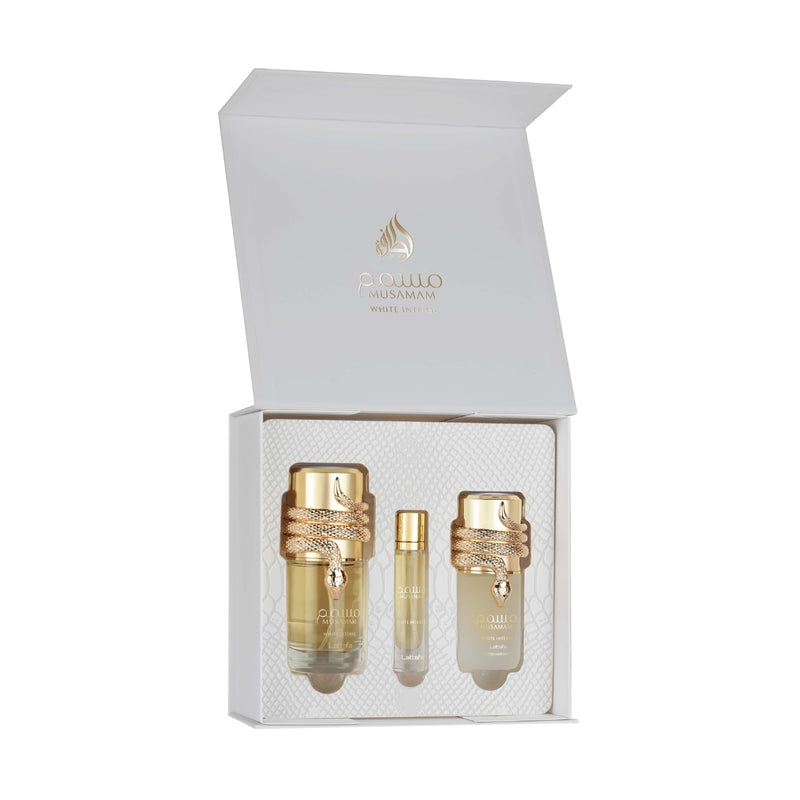 Lattafa Musamam White Intense (U) EDP 100ml + EDP 12ml + Hair Mist Gift Set