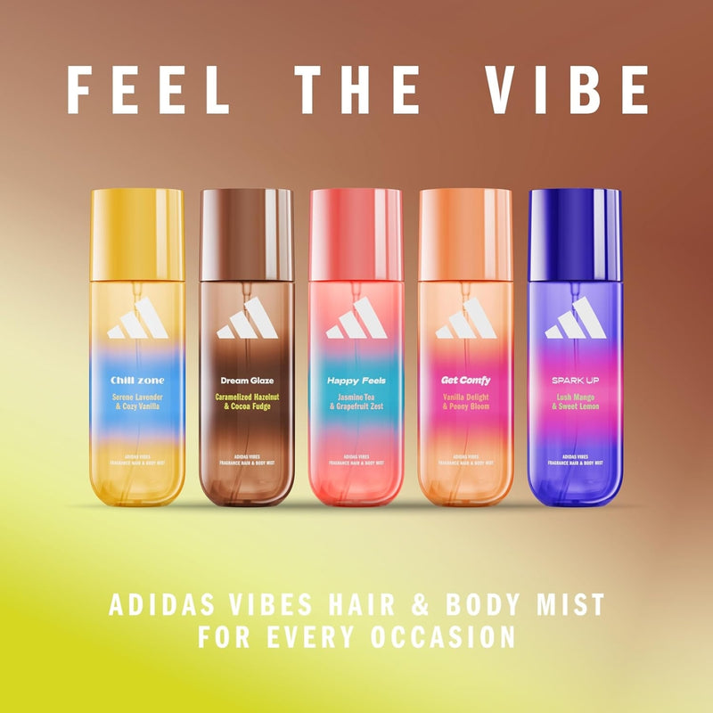 Adidas Vibes Dream Glaze Hair & Body Mist Caramelized Hazelnut & Cocoa Fudge 236ml