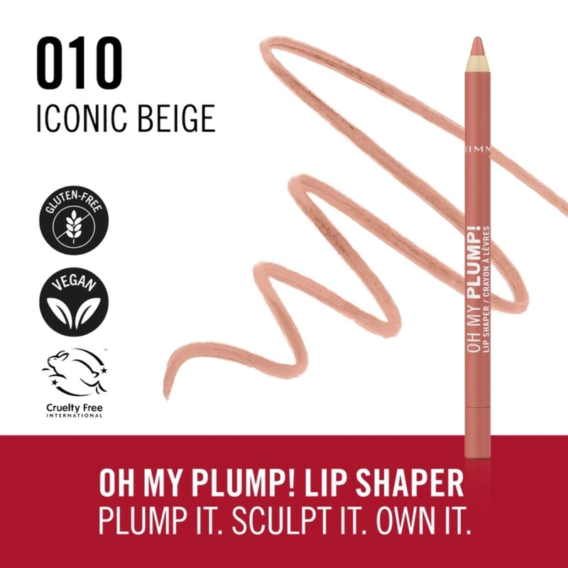 Rimmel Oh My Plump Lip Liner Shaper 010 Iconic Beige 1.2g