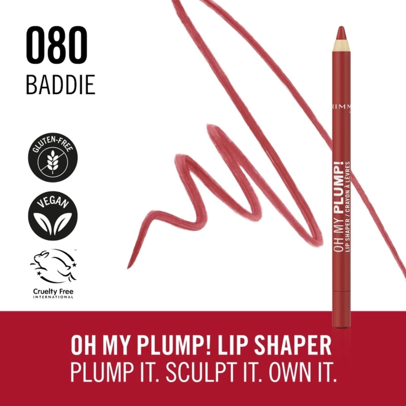 Rimmel Oh My Plump Lip Liner Shaper 080 Baddie 1.2g