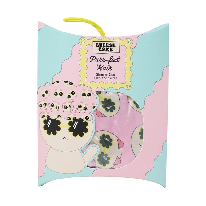 Cheesecake Purrfect Hair Shower Cap Pink Cat