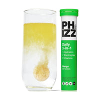 Phizz Daily 3-In-1 Hydration Electrolytes & Vitamins 20 Effervescent Tablets Mango
