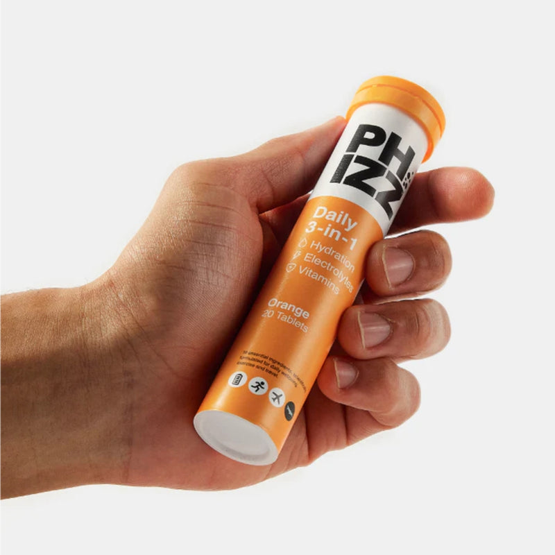 Phizz Daily 3-In-1 Hydration Electrolytes & Vitamins 10 Effervescent Tablets Orange