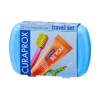 Curaprox Travel Set Blue Toothbrush + Interdental Brush + Toothpaste 10ml