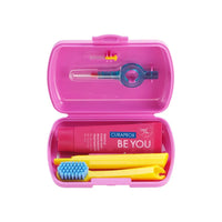 Curaprox Travel Set Pink Toothbrush + Interdental Brush + Toothpaste 10ml
