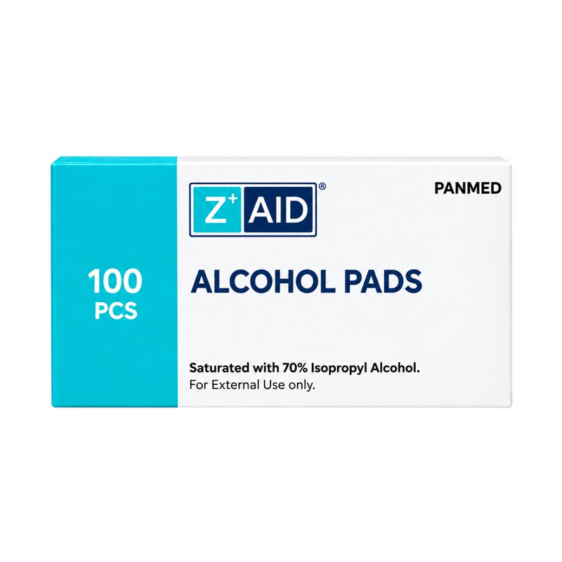 Z+ Aid Alcohol Pads Non-Woven Swab 100 Pieces