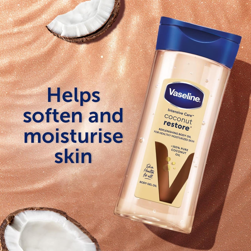 Vaseline Body Oil Intensive Care Replenishing Coconut Restore 200ml