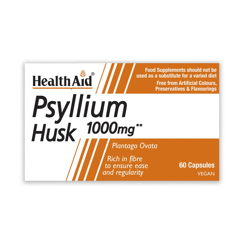 HealthAid Psyllium Husk 1000mg 60 Vege Capsules