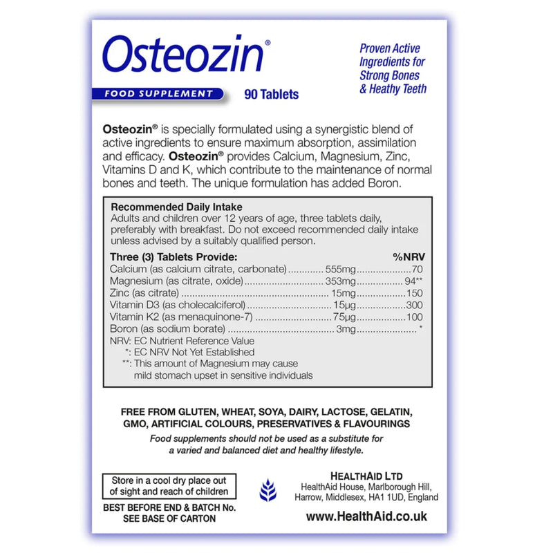 HealthAid Osteozin 90 Vegetarian Tablets