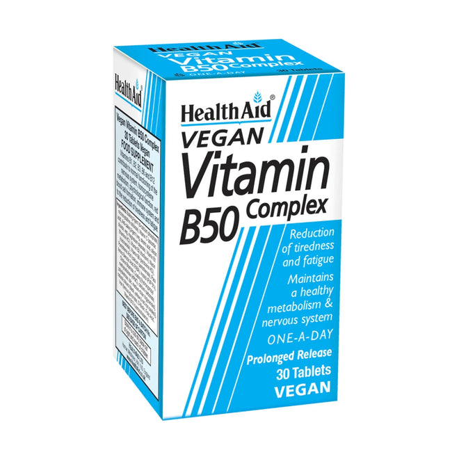 HealthAid Vitamin B50 Complex 30 Vegetarian Tablets