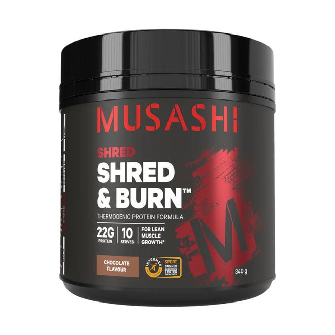 Musashi Shred & Burn Chocolate 340g