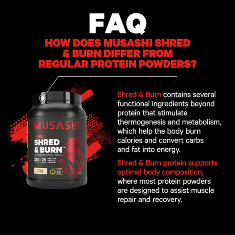 Musashi Shred & Burn Vanilla 2kg