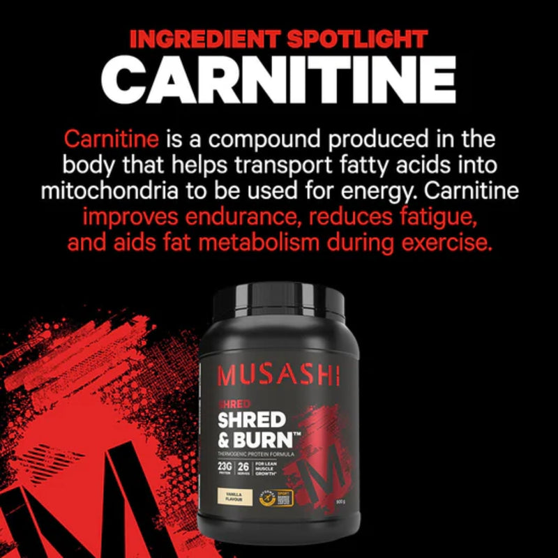 Musashi Shred & Burn Vanilla 900g