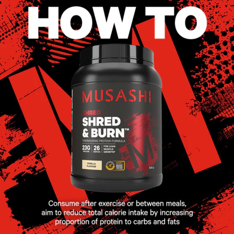 Musashi Shred & Burn Chocolate 340g
