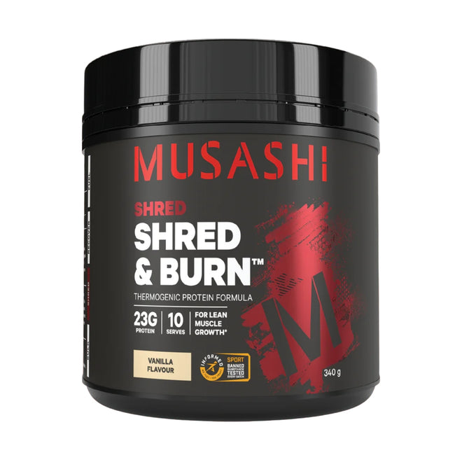 Musashi Shred & Burn Vanilla 340g