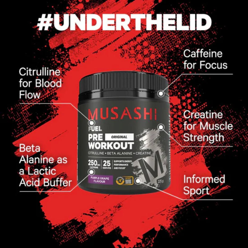 Musashi Pre Workout Purple Grape 225g