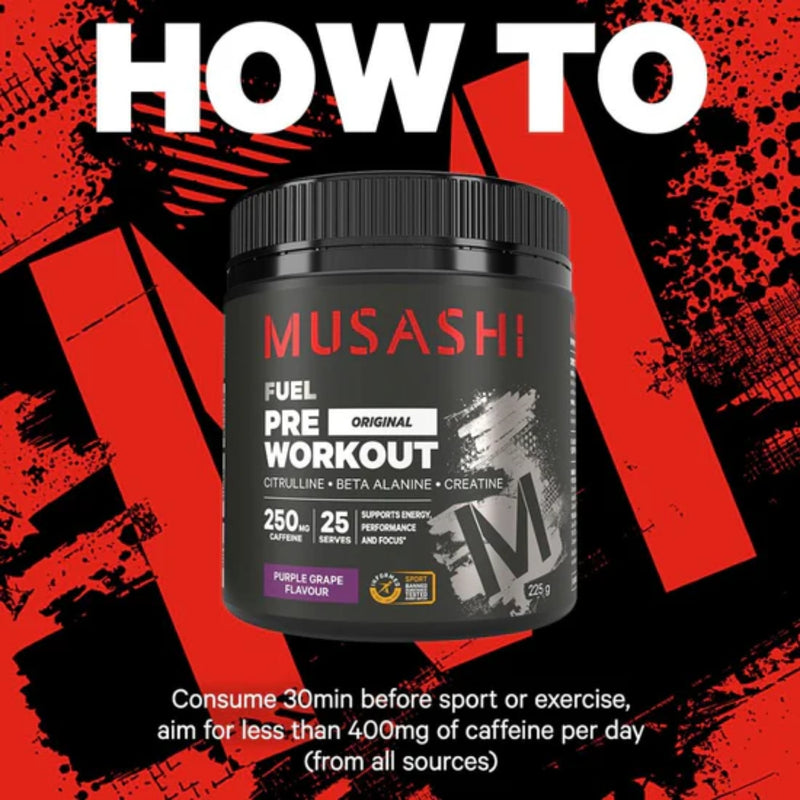 Musashi Pre Workout Lemon Lime 225g