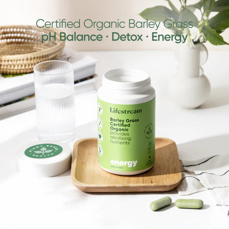 Lifestream Certified Organic Barley Grass  60 Vege Capsules