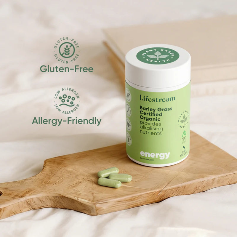Lifestream Certified Organic Barley Grass  60 Vege Capsules