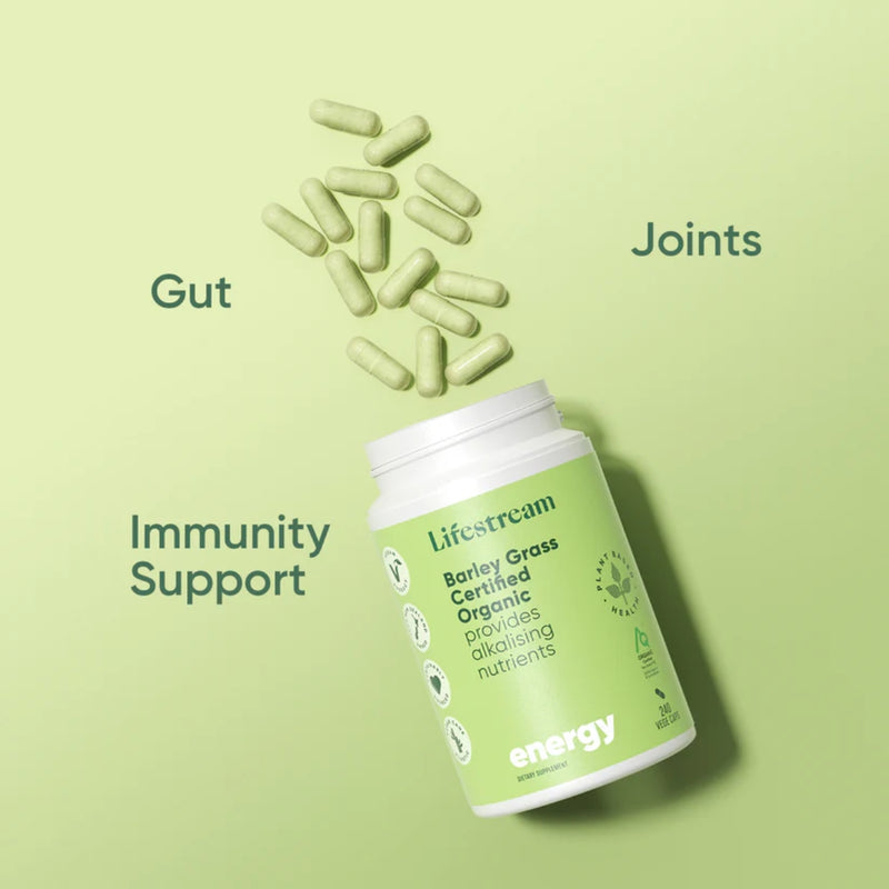 Lifestream Certified Organic Barley Grass  60 Vege Capsules