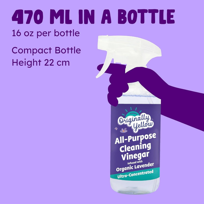 Originally Yellow Bathroom Cleaning Vinegar Spray Lavender 470ml