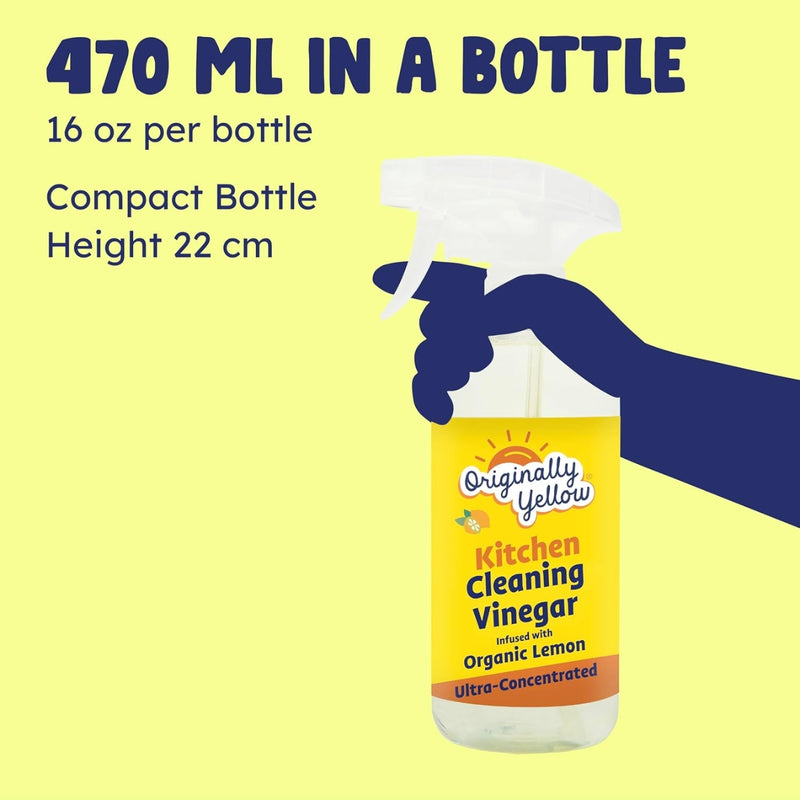 Originally Yellow Kitchen Cleaning Vinegar Spray Lemon 470ml