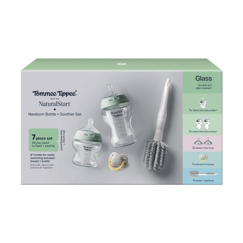 Tommee Tippee Natural Start Glass Bottle Newborn Starter Set 7 Pieces