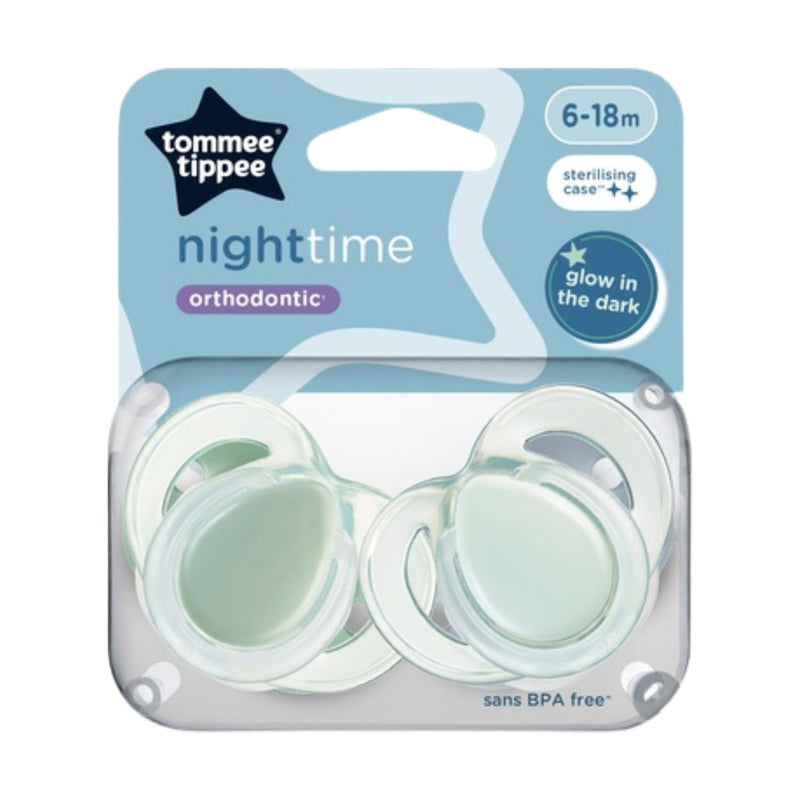 Tommee Tippee Night Time Orthodontic 6-18 Months 2 Pieces - Don't Update