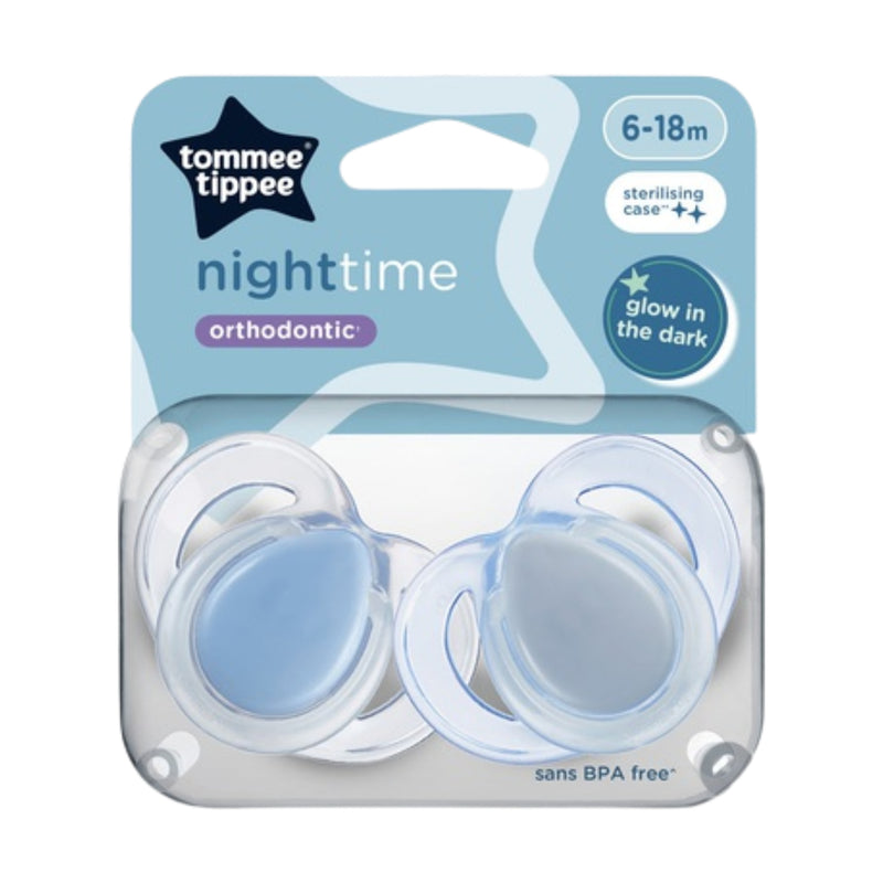 Tommee Tippee Night Time Orthodontic 6-18 Months 2 Pieces - Don't Update