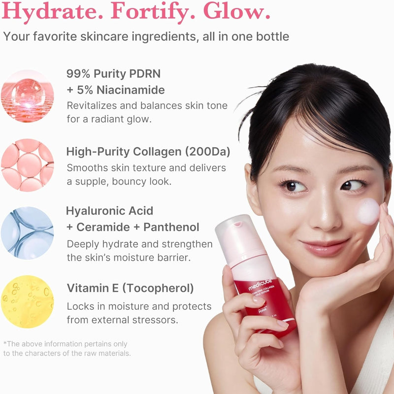 Medicube PDRN Pink Collagen Bubble Serum 95ml