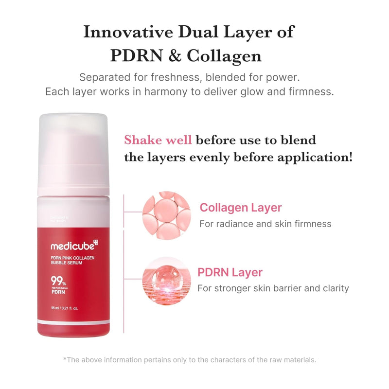 Medicube PDRN Pink Collagen Bubble Serum 95ml