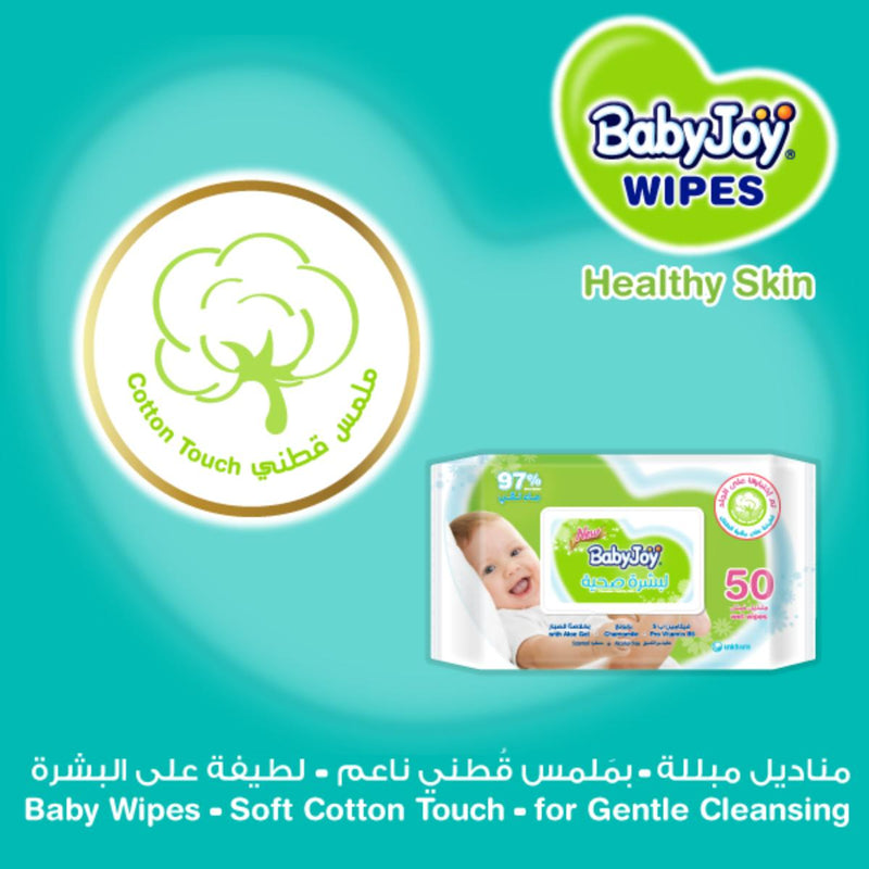 BabyJoy Healthy Skin Baby Wet Wipes 50 Pieces x 4 Packs