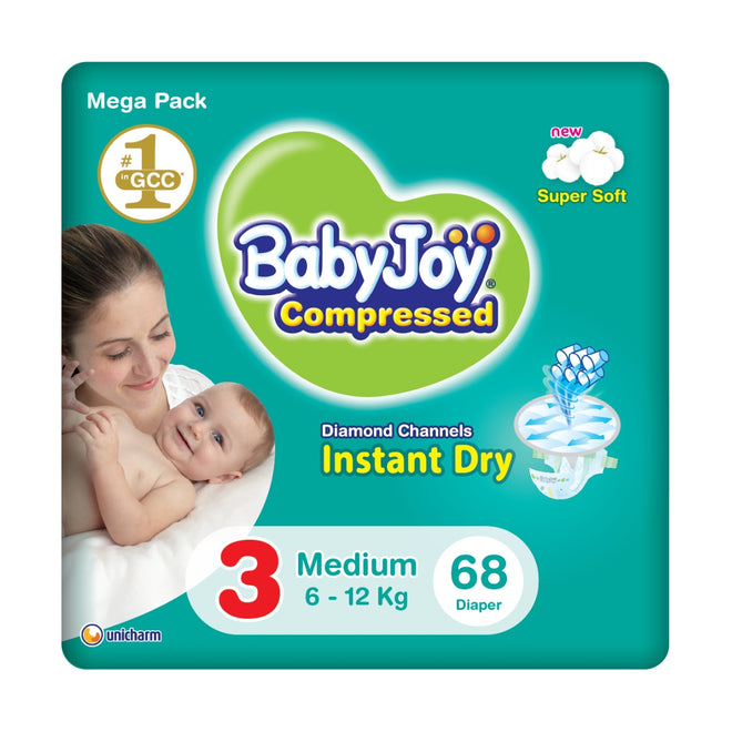 BabyJoy Mega Pack 3 Medium (6-12kg) 68 Pieces