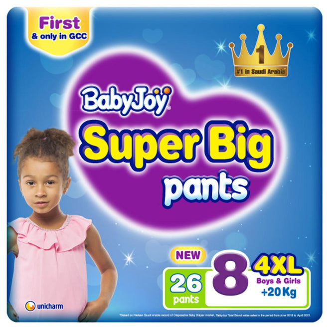 BabyJoy Mega Pack 8 Super Big Pants 4XL (+20kg) 26 Pieces