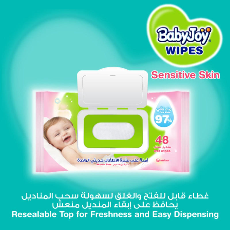 BabyJoy Sensitive Skin Wet Wipes 48 Pieces x 4 Packs