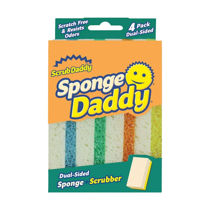 Scrub Daddy Sponge Daddy Dual Sided Scrubber + Sponge 4 Pack