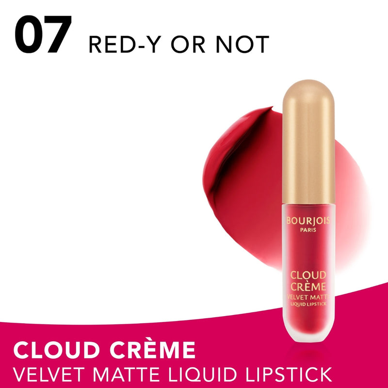 Bourjois Cloud Creme Velvet Matte Liquid Lipstick 07 Red-Y Or Not 3.1ml