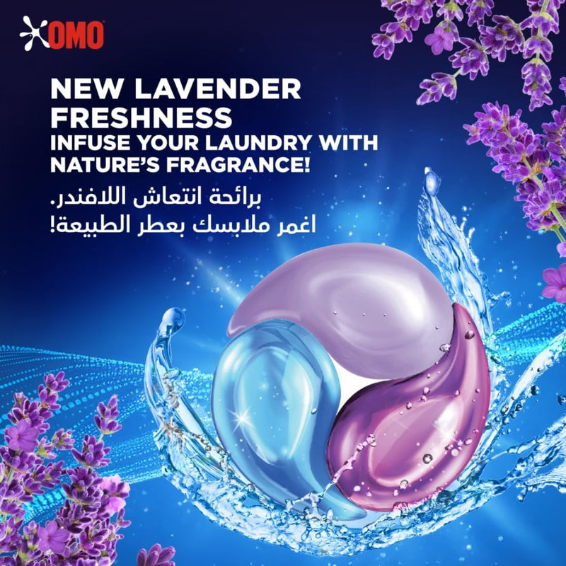 OMO 3 In 1 Laundry Capsules Lavender 15 Pods