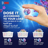 OMO 3 In 1 Laundry Capsules Lavender 15 Pods