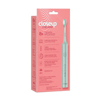 Closeup Sonic Expert Electric Toothbrush Rechargeable Plaque Removal Green