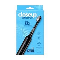 Closeup Sonic Expert Electric Toothbrush Rechargeable Plaque Removal Black