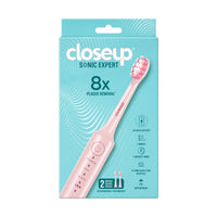 Closeup Sonic Expert Electric Toothbrush Rechargeable Plaque Removal Pink