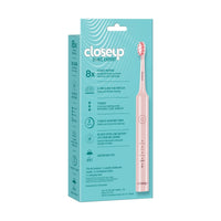 Closeup Sonic Expert Electric Toothbrush Rechargeable Plaque Removal Pink