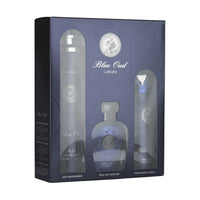 Lattafa Blue Oud Eau de Parfum 100ml + Perfumed Spray 200ml + Air Freshener 300ml Gift Set